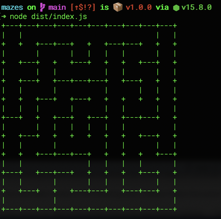 A CLI-generated maze
