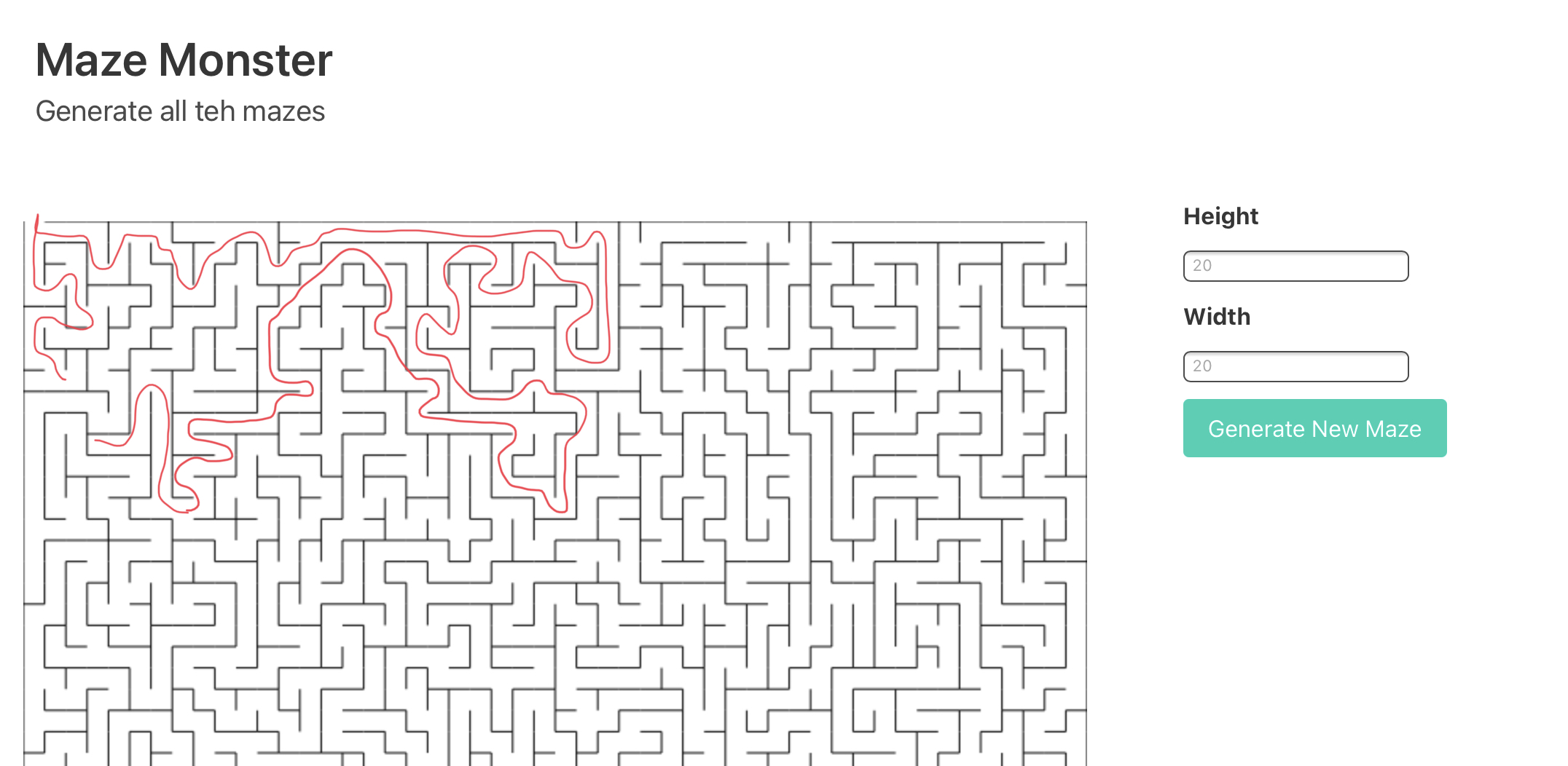 An early version of Maze Monster